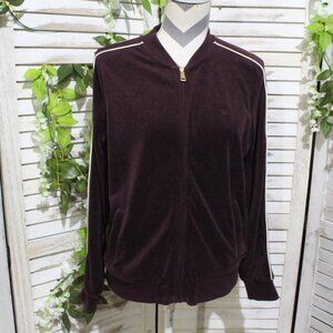 Lauren Ralph Lauren Velour Track Full Zip Jacket (457)